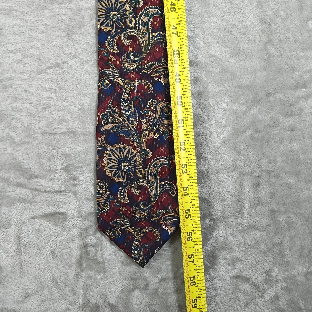 Vintage Givenchy Tie Men 57x3.75 Paisley Floral Monsieur Silk Made USA Old Money - Picture 7 of 7